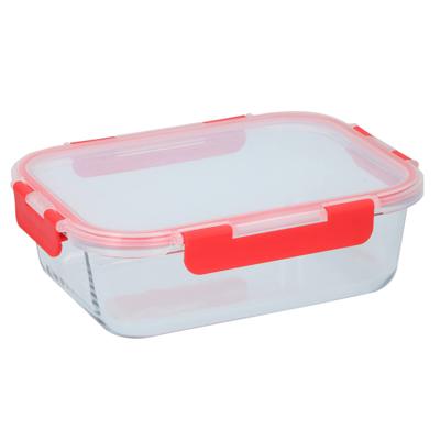 Alpina Vershouddoos - 1,5 Liter - Glas - Mag in Vriezer, Oven, Magnetron en Vaatwasser - Transparant/ Rood Alpina Vershouddoos - 1,5 Liter - Glas - Mag in Vriezer, Oven, Magnetron en Vaatwasser - Transparant/ Rood