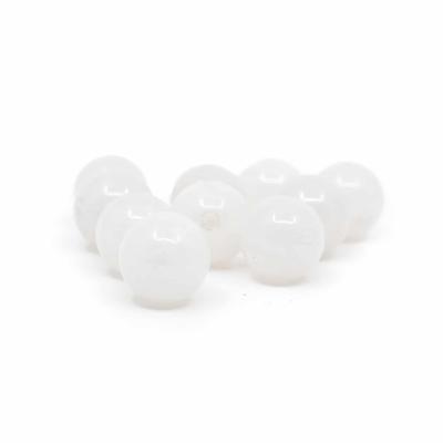 Edelsteen Losse Kralen Witte Jade - 10 stuks (10 mm) Edelsteen Losse Kralen Witte Jade - 10 stuks (10 mm)