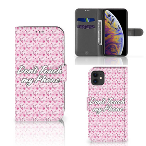 Apple iPhone 11 Portemonnee Hoesje Flowers Pink DTMP