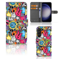 Samsung Galaxy S23 Plus Wallet Case met Pasjes Punk Rock