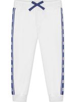 Dolce & Gabbana Kids pantalon de jogging à bande logo - Blanc