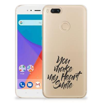 Xiaomi Mi A1 Siliconen hoesje met naam Heart Smile