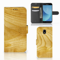 Samsung Galaxy J5 2017 Book Style Case Licht Hout - thumbnail