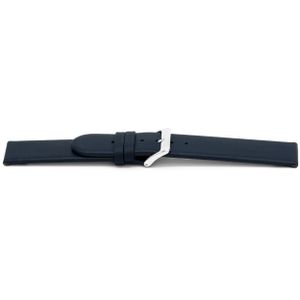 Horlogeband Universeel H607 Leder Blauw 22mm