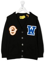 Off-White Kids cardigan en maille à patch logo - Noir