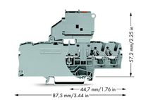 WAGO 2002-1811 Zekeringklem 6.20 mm Spanveer Toewijzing: L Grijs 1 stuk(s) - thumbnail