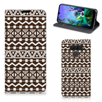 LG Q60 Hoesje met Magneet Aztec Brown