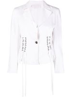 Valentino Garavani Pre-Owned veste à détail de laçage (années 2000) - Blanc