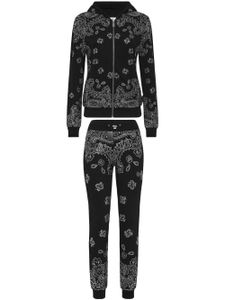 Philipp Plein jogging à motif cachemire - Noir