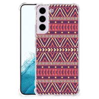 Samsung Galaxy S22 Doorzichtige Silicone Hoesje Aztec Paars