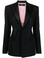 DSQUARED2 blazer cintrée à détail de sangle - Noir