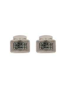 Tateossian engraved rectangular cufflinks - Argent