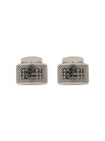 Tateossian engraved rectangular cufflinks - Argent - thumbnail