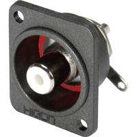 Hicon HI-CEFD-RED Cinch-connector Flensbus, contacten recht Aantal polen: 2 Rood 1 stuk(s)