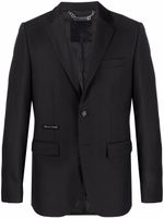 Philipp Plein blazer Crystal Skull à simple boutonnage - Noir