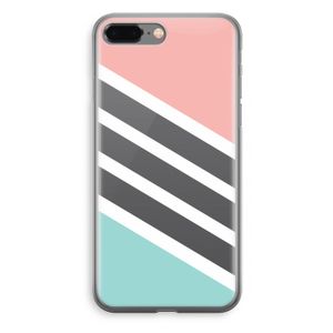 Strepen pastel: iPhone 8 Plus Transparant Hoesje