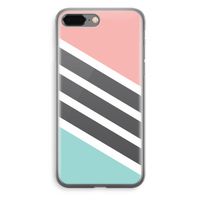 Strepen pastel: iPhone 8 Plus Transparant Hoesje - thumbnail