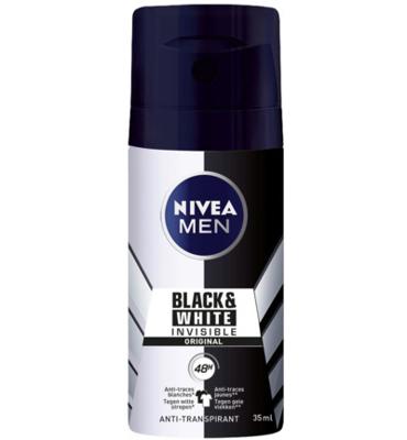 Nivea Nivea Men Deodorant Spray Black & White Invisible Mini (35ml) Nivea Nivea Men Deodorant Spray Black & White Invisible Mini (35ml)