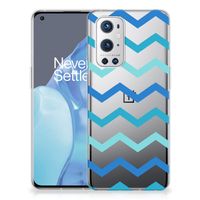 OnePlus 9 Pro TPU bumper Zigzag Blauw