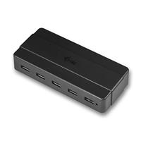 i-tec U3HUB742 USB 3.0 7-Port HUB, Oplaadhub met 7 USB-Poorten inclusief 2x USB Snellaadpoort en Stroomadapter,zwart