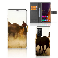 Samsung Galaxy Note20 Ultra Telefoonhoesje met Pasjes Design Cowboy