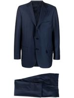 Kiton costume à veste à simple boutonnage - Bleu