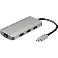 ROLINE USB Type C naar Gigabit Ethernet Converter + Hub 3x