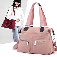 Dames Handtas Crossbody zak Luiertas Tote Boston-tas Nylon PU-nahka Winkelen Dagelijks Rits Verstelbaar Grote capaciteit Vouwbaar Effen Kleur Licht Blauw Bos Groen Rode Wijn Lightinthebox
