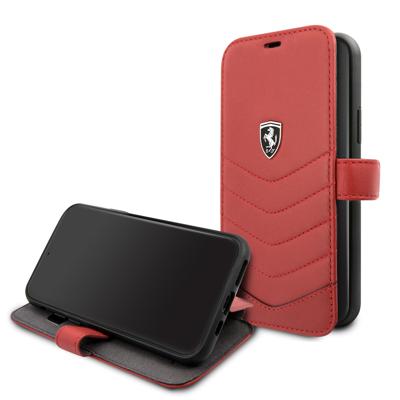 Ferrari Scuderia - echt lederen hoes - iPhone 11 Pro - Rood + Lunso beschermfolie Ferrari Scuderia - echt lederen hoes - iPhone 11 Pro - Rood + Lunso beschermfolie