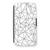 Geometrische lijnen zwart: iPhone 8 Plus Flip Hoesje