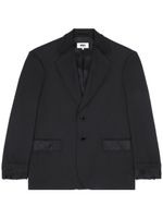 MM6 Maison Margiela blazer boutonné à détail de coutures - Noir