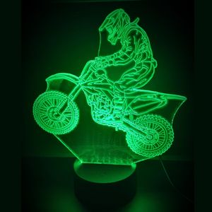 3D LED LAMP - CROSS MOTOR RIDER