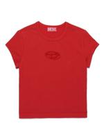 Diesel Kids T-shirt met geborduurd logo - Rood