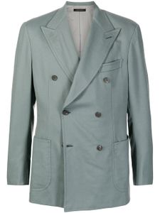 Brioni blazer cintré à boutonnière croisée - Vert