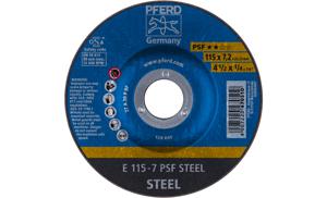 PFERD 62011634 E 115-7 PSF STEEL Afbraamschijf gebogen Diameter 115 mm Boordiameter 22.23 mm Gietijzer, Staal, Gegoten staal 10 stuk(s)