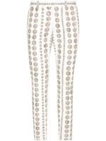 Dolce & Gabbana pantalon de costume à motif imprimé - Blanc