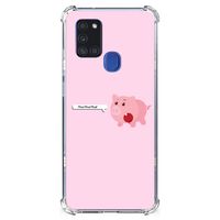 Samsung Galaxy A21s Stevig Bumper Hoesje Pig Mud