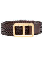 TOM FORD ceinture en cuir tressé - Marron - thumbnail