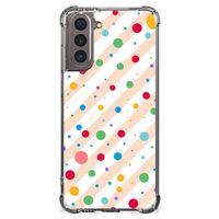 Samsung Galaxy S21 Doorzichtige Silicone Hoesje Dots - thumbnail