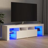 Tv-meubel met LED-verlichting 140x35x40 cm wit - thumbnail