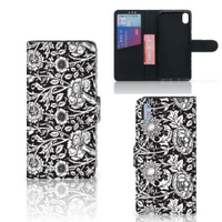 Xiaomi Redmi 7A Hoesje Black Flowers