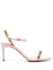 Moschino sandales 80 mm en cuir - Rose