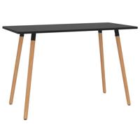 vidaXL Eettafel 120x60x75 cm metaal zwart