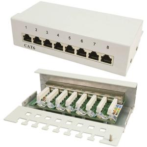 LogiLink NP0016A 8 poorten Netwerkpatchbox CAT 6 1 HE Ingericht