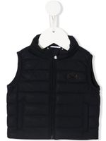 Emporio Armani Kids gilet matelassé à patch logo - Bleu