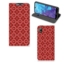 Huawei Y5 (2019) Hoesje met Magneet Batik Rood