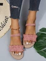 gerimpeld Geweven Zool Zacht Sandalen