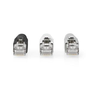 RJ45-Connector | RJ45 Pass Through | Stevig/Gesnoerd FTP CAT6a | Recht | Verguld | 10 Stuks | PVC |