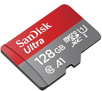 SanDisk Ultra + Adapter microSDXC-kaart 128 GB A1 Application Performance Class, UHS-Class 1