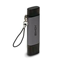 LINDY 4335 USB 3.2 kaartlezer, type C & A, SD/MicroSD